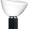 Flos Led | Lampe De Table Taccia Led Verre Noir / H 64,5 Cm - Castiglioni, 1962 - Flos