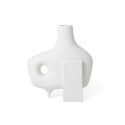 Jonathan Adler Vases | Vase Paradox Medium Ceramique Blanc / H 25 Cm - Jonathan Adler