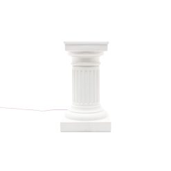 Seletti Lampes De Sol | Lampe Las Vegas Plastique Blanc / Table D'Appoint - 28 X 28 X H 50 Cm - Seletti