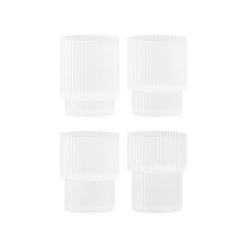 Ferm Living Verres | Verre Ripple Verre Blanc / Set De 4 - O 7 X H 9 Cm (20 Cl) - Ferm Living