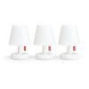 Fatboy Luminaires D'Exterieur | Lampe Exterieur Sans Fil Rechargeable Edison The Mini Plastique / Set De 3 - O 9 X H 15 Cm - Fatboy