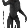 Seletti Luminaires De Salle De Bains | Lampe D'Exterieur Monkey Standing Plastique Noir / Outdoor - H 54 Cm - Seletti