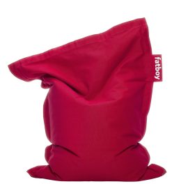 Fatboy Kids | Pouf Enfant Junior Stonewashed Tissu Rouge / Coton - 130 X 100 Cm - Fatboy