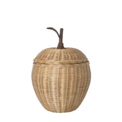 Ferm Living Paniers Et Petits Rangements | Panier Apple Small Fibre Vegetale Bois / Osier - O 20 X H 28 Cm - Ferm Living