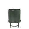 Ferm Living Pots Et Plantes | Pot De Fleurs Bau Small Metal Vert / O 18 Cm - Ferm Living