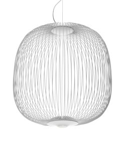 Foscarini Suspensions | Suspension Spokes 2 Small Metal Blanc / Led - O 52 X H 52 Cm - Foscarini