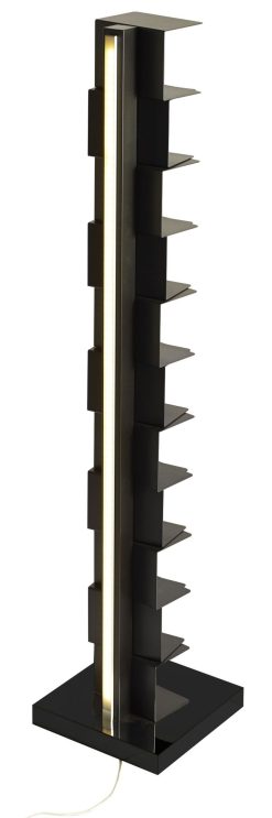 Opinion Ciatti Mobilier Et Objets Lumineux | Bibliotheque Lumineuse Ptolomeo Luce Metal Noir / Led - H 160 Cm - Opinion Ciatti