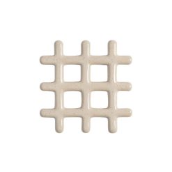 & klevering Dessous De Plat | Dessous De Plat Grid Ceramique Beige / 19 X 19 Cm - Gres - & Klevering