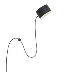 Muuto Led | Applique Avec Prise Post Metal Noir / Led - Spot Aimante Orientable - Muuto