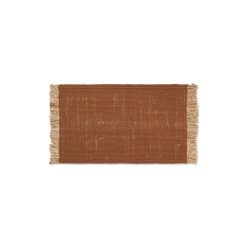 Ferm Living Deco Textile | Tapis Block Mat Tissu / 50 X 80 Cm - Jute & Bouteilles Plastique Recyclees - Ferm Living