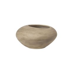 Ferm Living Pots Et Plantes | Pot De Fleurs Dodu Low Pierre Marron / O 57 X H 30 Cm - Ciment - Ferm Living