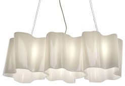 Artemide Suspensions | Suspension Logico Mini Verre Blanc / 3 Elements En Ligne - Artemide