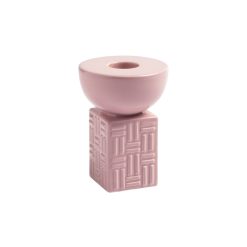 & klevering Bougeoirs, Photophores | Bougeoir Stack Ceramique Rose / O 7 X H 9 Cm - & Klevering