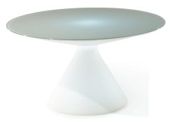 Slide Mobilier Et Objets Lumineux | Table Lumineuse Ed Verre Blanc / O 140 Cm - Slide