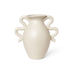 Ferm Living Vases | Vase Verso Ceramique Blanc Beige / O 18 X H 27 Cm - Ferm Living