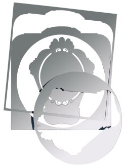 Domestic Miroirs | Miroir Autocollant 5 Mirrors Plastique Miroir / 50 X 50 Cm - Domestic