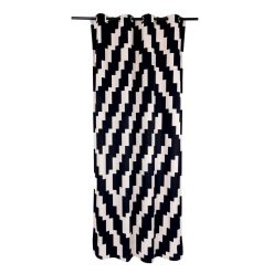 Seletti Deco Textile | Rideau Toiletpaper - Zig Zag Tissu Noir / 140 X 280 Cm - Seletti