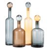 Pols Potten Carafes Et Decanteurs | Carafe Bubbles & Bottles Xxl Verre Bleu Marron / Set De 4 / H 87 Cm - Pols Potten