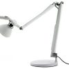 Luceplan Lampes De Table | Lampe De Table Fortebraccio Metal Blanc / Interrupteur - Luceplan