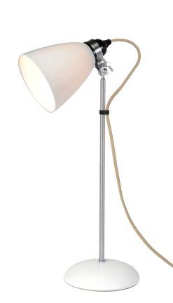 Original BTC Lampes De Table | Lampe De Table Hector Dome Metal Ceramique / H 57 Cm - Porcelaine Lisse - Original Btc