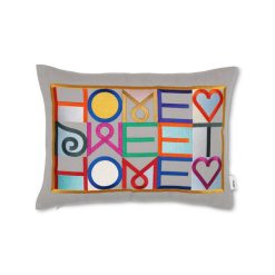 Vitra Deco Textile | Coussin Embroidered Pillows - Home Sweet Home Tissu / Brode (1952) - 40 X 30 Cm - Vitra