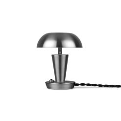 Ferm Living Lampes De Table | Lampe De Table Tiny Small Gris Argent Metal / H 14 Cm - Orientable - Ferm Living