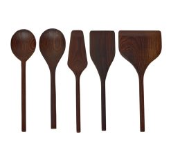 Serax Ustensiles De Cuisines | Set Ustensiles De Cuisine Pure Bois Naturel / 5 Pieces - Serax