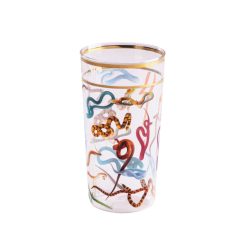 Seletti Verres | Verre Toiletpaper - Snakes Verre Multicolore / H 13 Cm - Seletti