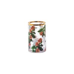 Seletti Vases | Vase Toiletpaper - Roses Verre / Small - O 9 X H 14 Cm / Detail Or 24K - Seletti