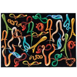 Seletti Tapis | Tapis Toiletpaper - Snakes Tissu Multicolore Noir / 194 X 280 Cm - Seletti