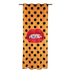 Seletti Deco Textile | Rideau Toiletpaper - Shit Tissu Jaune / 140 X 280 Cm - Seletti