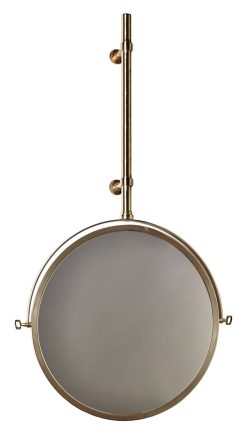 DCW Éditions Miroirs | Miroir Mural Mbe Metal Verre Or Miroir / Orientable - O 44 Cm - Dcw Editions