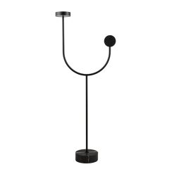 AYTM Lampadaires | Lampadaire Grasil Led Metal Pierre Noir / L 51,5 X H 127,6 Cm - Marbre - Aytm