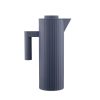 Alessi Gourdes Et Thermos | Pichet Isotherme Plisse Plastique Gris / 1 L - Resine Thermoplastique - Alessi