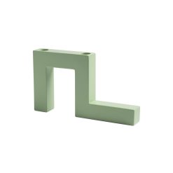 & klevering Bougeoirs, Photophores | Chandelier Tube Medium Ceramique Vert / L 24.5 X Larg. 3.5 X H 14 Cm - & Klevering