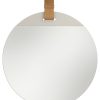 Ferm Living Miroirs | Miroir Mural Enter Cuir Verre Beige / O 45 Cm - Ferm Living