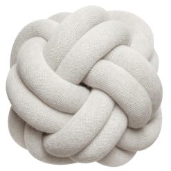 Design House Stockholm Deco Textile | Coussin Knot Tissu Blanc Beige / Fait Main - 30 X 30 Cm / 2016 - Design House Stockholm