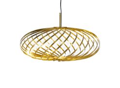 Tom Dixon Suspensions | Suspension Spring Small Led Metal / O 56 X H 24 Cm -Bandes D'Acier Modulables - Tom Dixon