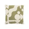 Bloomingville Deco Textile | Coussin Annor Tissu Vert / 45 X 45 Cm - Coton Recycle - Bloomingville