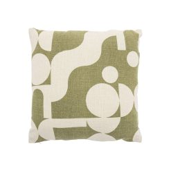 Bloomingville Deco Textile | Coussin Annor Tissu Vert / 45 X 45 Cm - Coton Recycle - Bloomingville