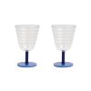 & klevering Verres | Verre A Vin Mingle Verre Bleu / Set De 2 - & Klevering