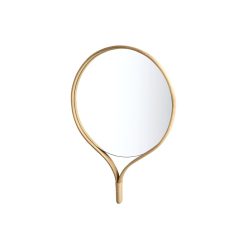 Bolia Miroirs | Miroir Mural Racquet Round Bois Naturel / Chene - L 70 X H 101 Cm - Bolia