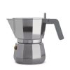 Alessi Cafetieres | Cafetiere Italienne Moka Gris Argent Metal /3 Tasses - Alessi