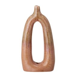 Bloomingville Vases | Vase Ceramique Orange Marron / Fait Main / H 24,5 Cm - Bloomingville