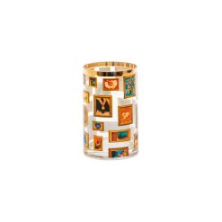 Seletti Vases | Vase Toiletpaper - Frames Verre / Small - O 9 X H 14 Cm / Detail Or 24K - Seletti