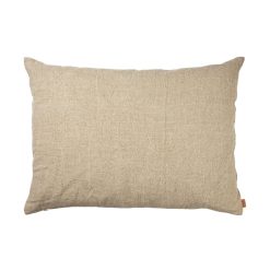 Ferm Living Deco Textile | Coussin Heavy Large Tissu Beige / 100% Lin - 80 X 60 Cm - Ferm Living