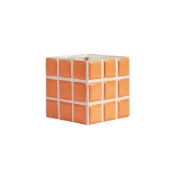 & klevering Pots Et Plantes | Pot De Fleurs Tile Small Ceramique Orange / 10.5 X 10.5 X 10 Cm - & Klevering