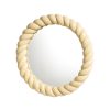 & klevering Miroirs | Miroir Mural Braid Jaune / Rond - Polyresine / O 25 Cm - & Klevering