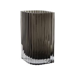 AYTM Vases | Vase Folium Large Verre Noir / L 18 X H 25 Cm - Aytm