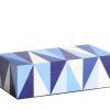 Jonathan Adler Boites Deco | Boite Sorrento Small Bois Bleu / 20 X 10 Cm - Jonathan Adler